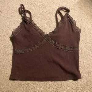 Garage Brown lace top